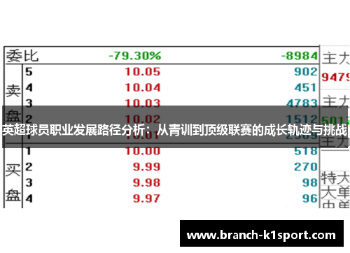 英超球员职业发展路径分析：从青训到顶级联赛的成长轨迹与挑战